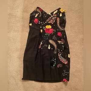 Ysa DuPire silk strapless dress